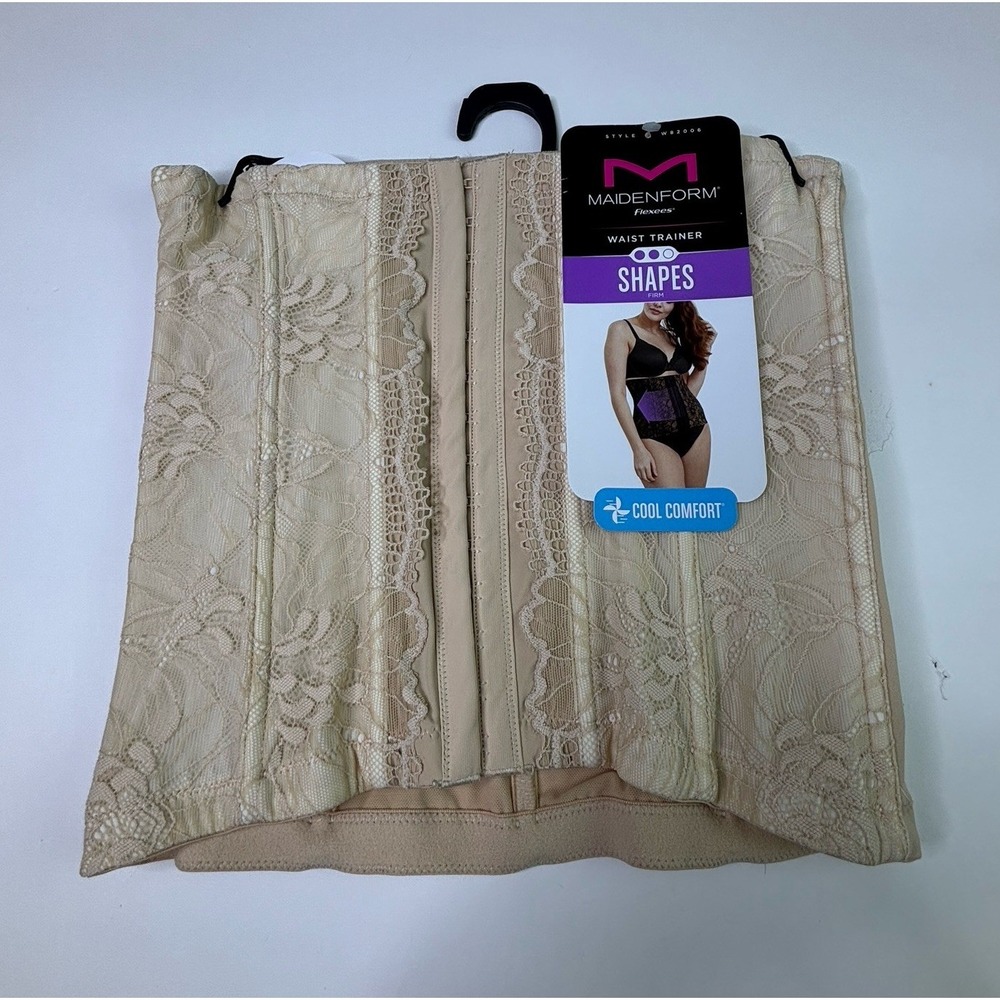NEW SIZE SMALL WOMEN MAIDENFORM FLEXEES FIRM CONTROL LACE & NBSP WAIST TRAINERโ